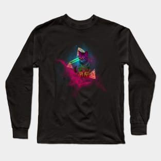 Pizza Space Cat Long Sleeve T-Shirt